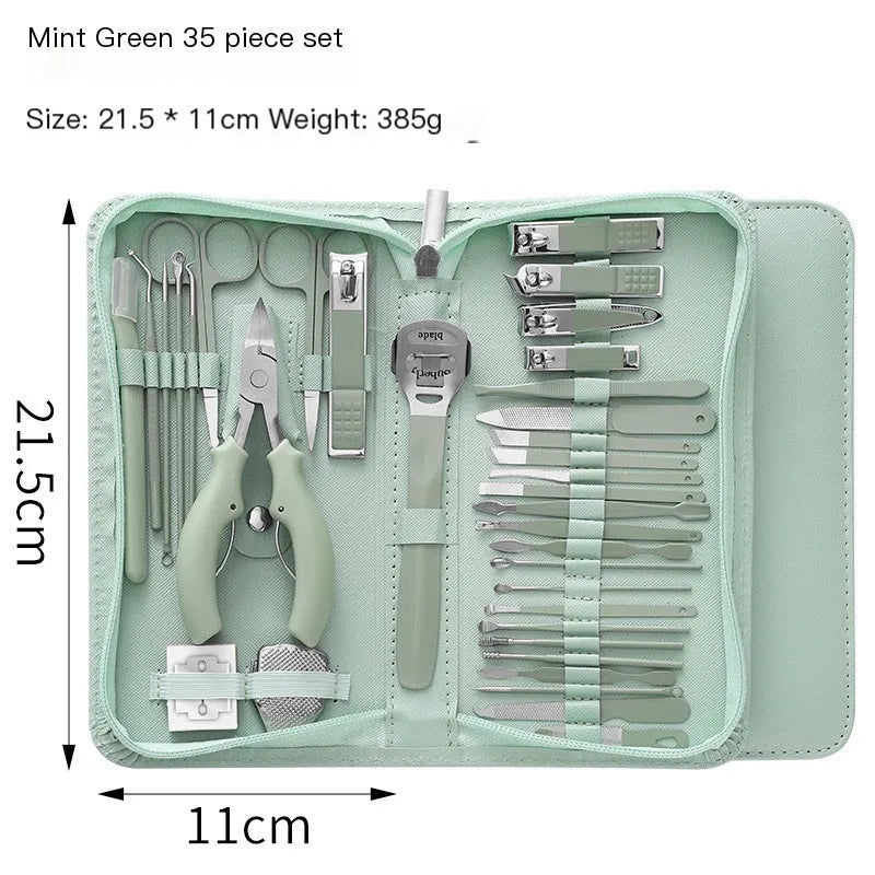 New Rose Gold& Black Nail Scissors Set Nail Clippers