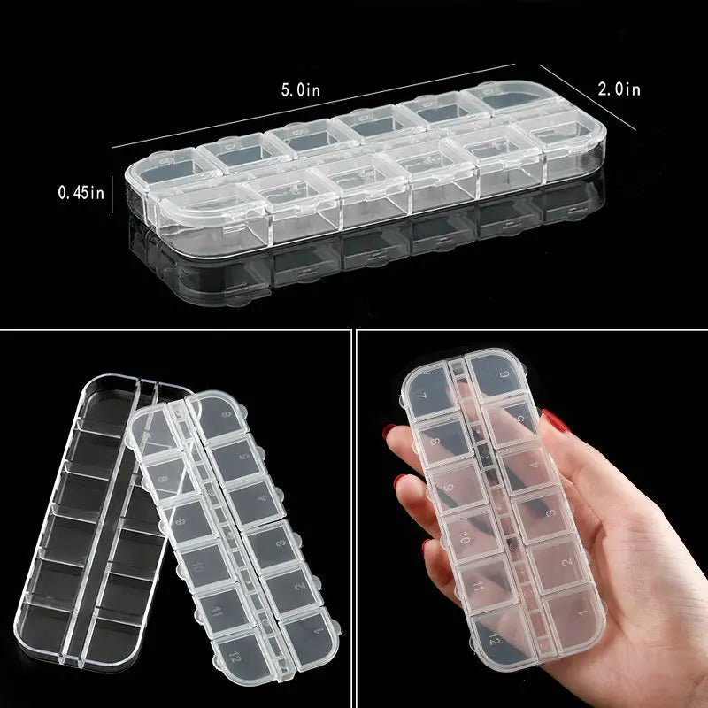 Transparent Plastic Storage Jewelry Box Compartment