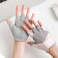 Fitness gloves - anti-slip anti-curl semi-fingered