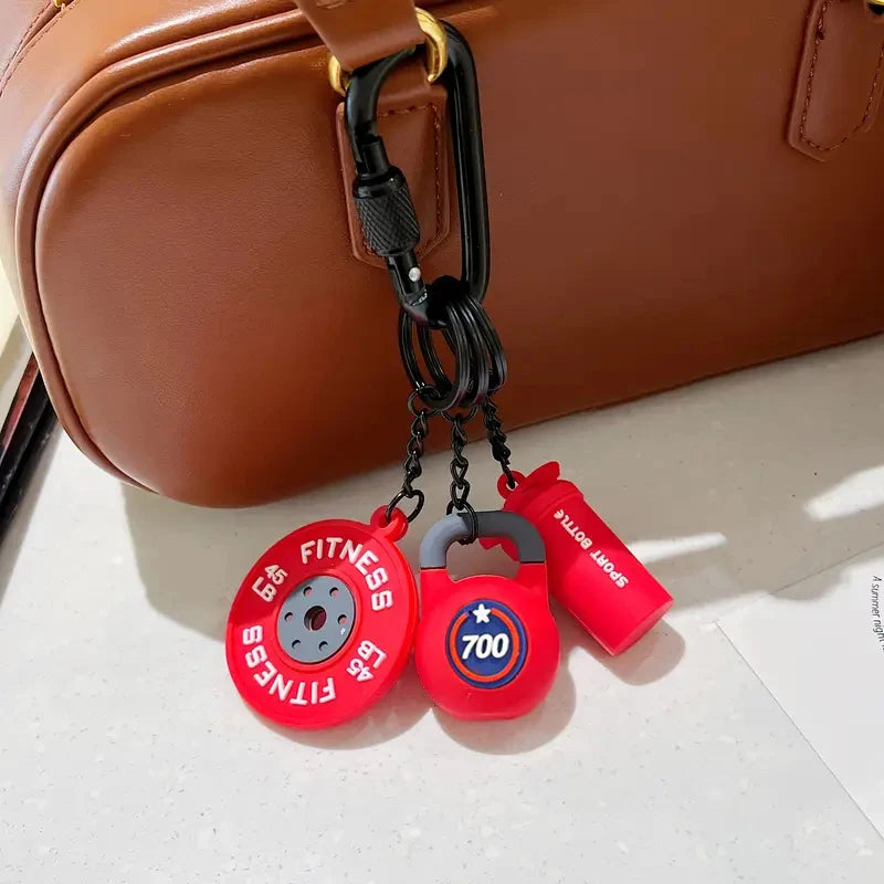 Fitness Keychain Colorful Gym Bag Charm for Fitness Lovers