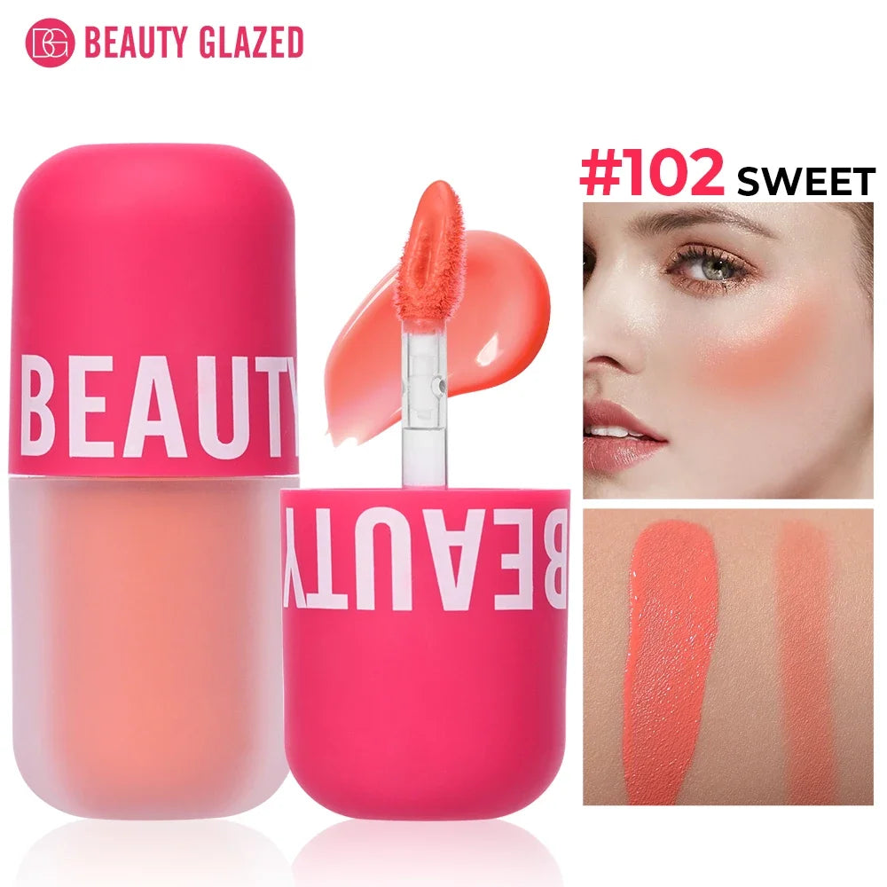 BEAUTY GLAZED 5 Colors Blush Serum Long Lasting Waterproof