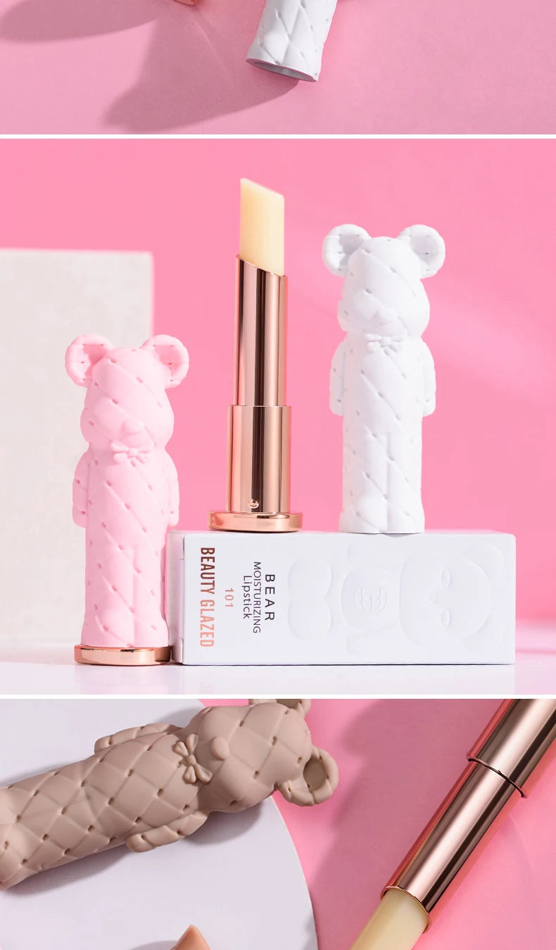 Beauty Glazed Bear Moisturizing Lipstick Colored Lip Balm