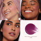 Rare Beauty Liquid Blush showcasing Happy, Hope, Grace, and Faith shades on diverse skin tones.