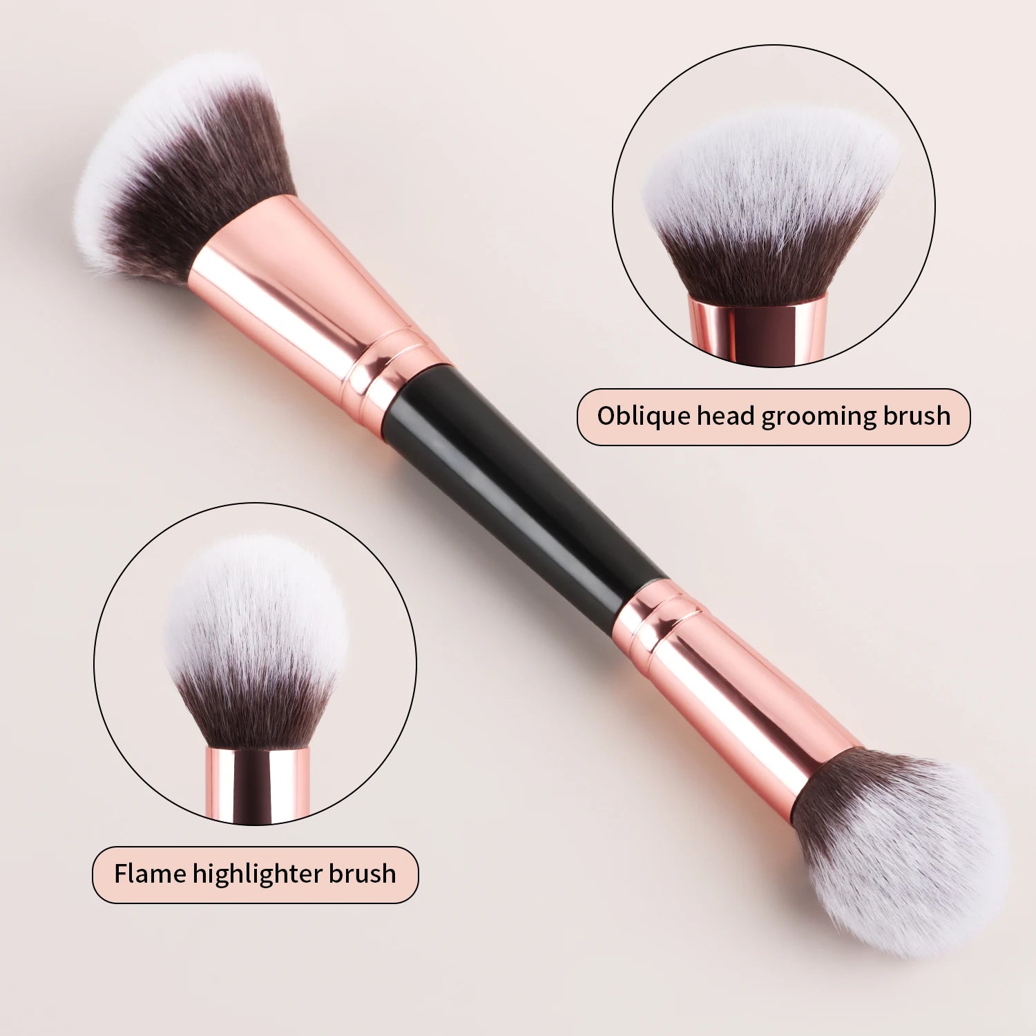 Dual-Ended Makeup Brush Blending & Blush Tool