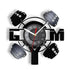 Fitness Wall Clock Vinyl Record LED Backlight Design