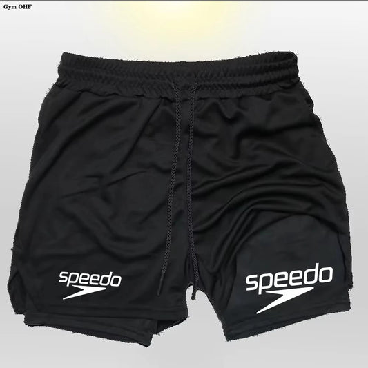 Fitness 2-in-1 training shorts suitable for men