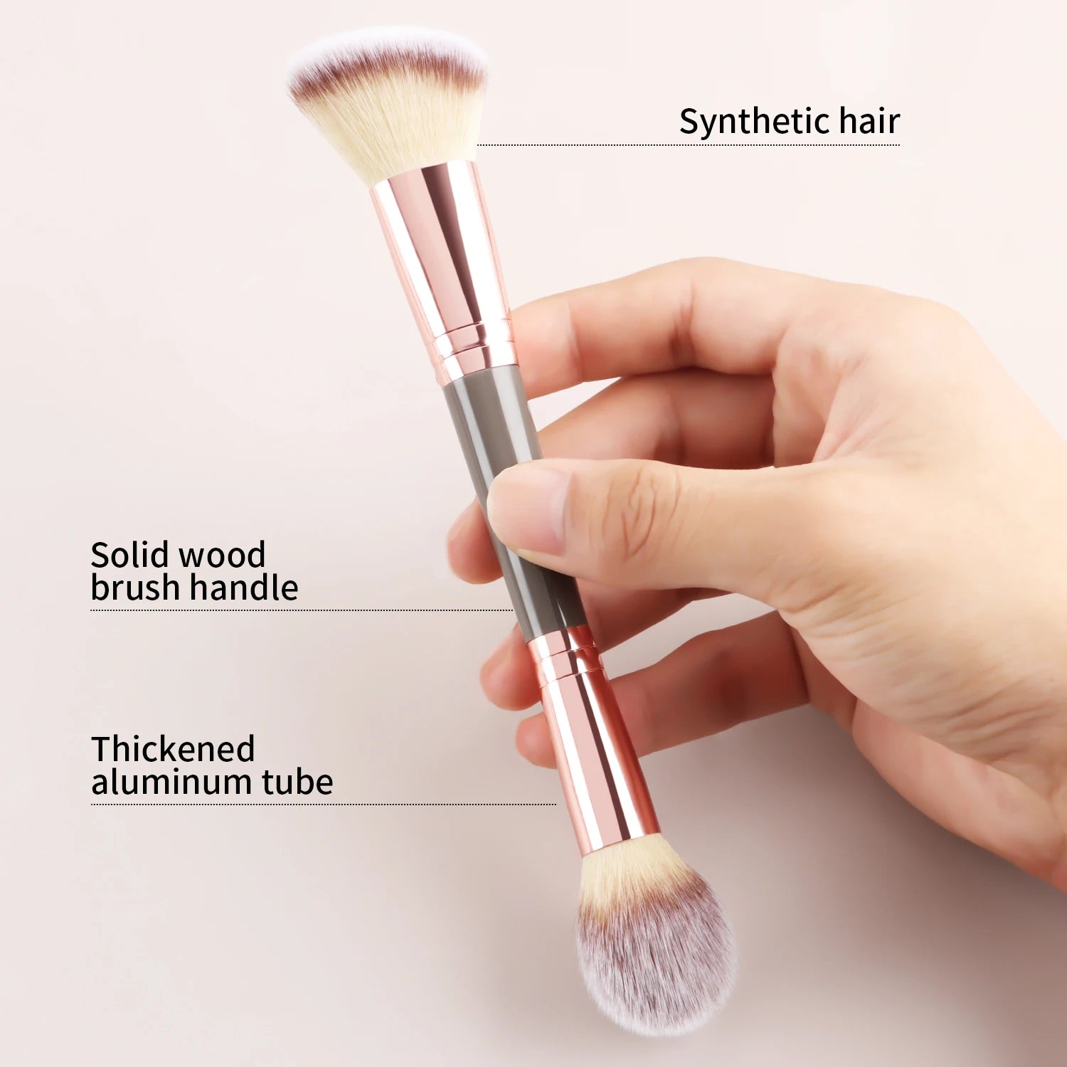 Dual-Ended Makeup Brush Blending & Blush Tool