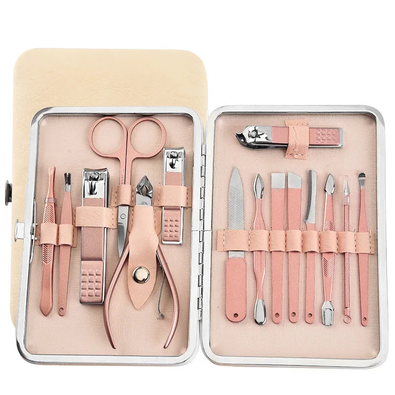 New Rose Gold& Black Nail Scissors Set Nail Clippers