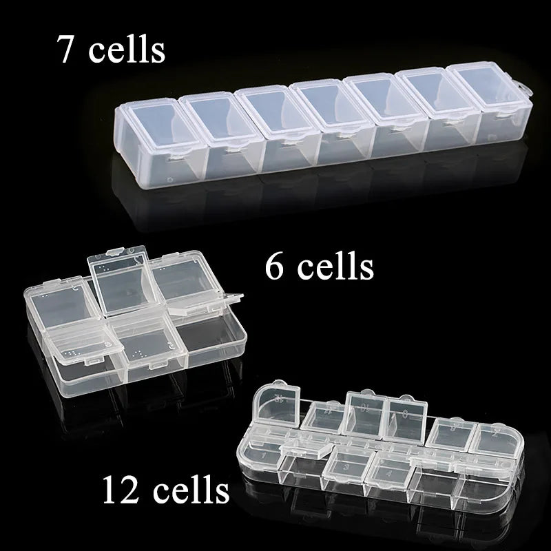 Transparent Plastic Storage Jewelry Box Compartment