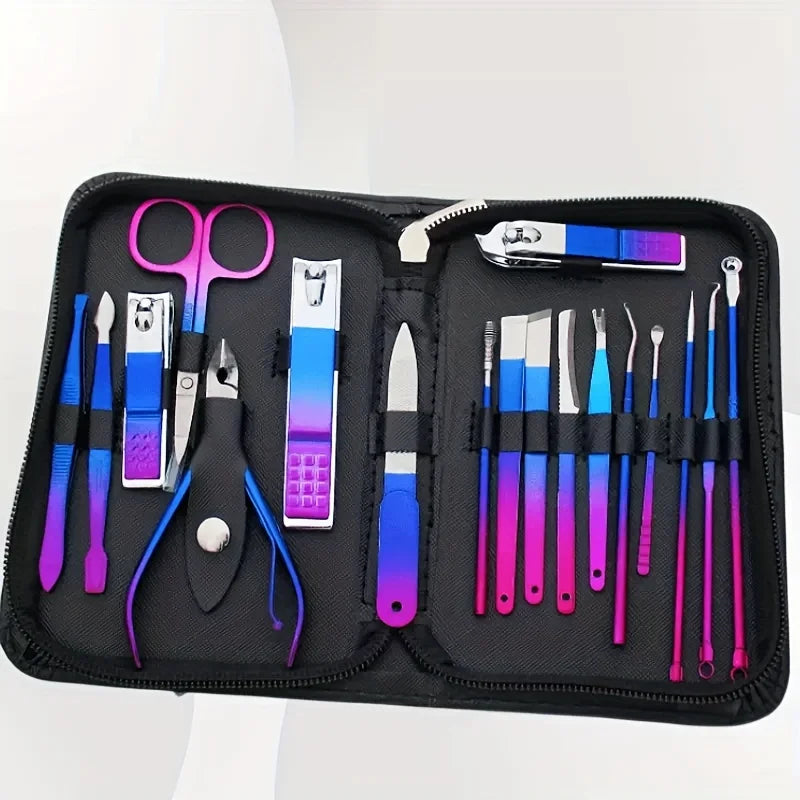 9-18pcs Set Professional Stainless Steel Manicure & Pedicure