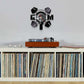 Fitness Wall Clock Vinyl Record LED Backlight Design