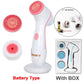 3 In 1 Electric Cleansing Brush Vibrations Facial Cleaner