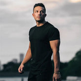 Fitness T-Shirt Men Bodybuilding Short Sleeve Sport Running
