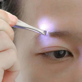 Stainless Steel Eyebrow Clip with LED Light