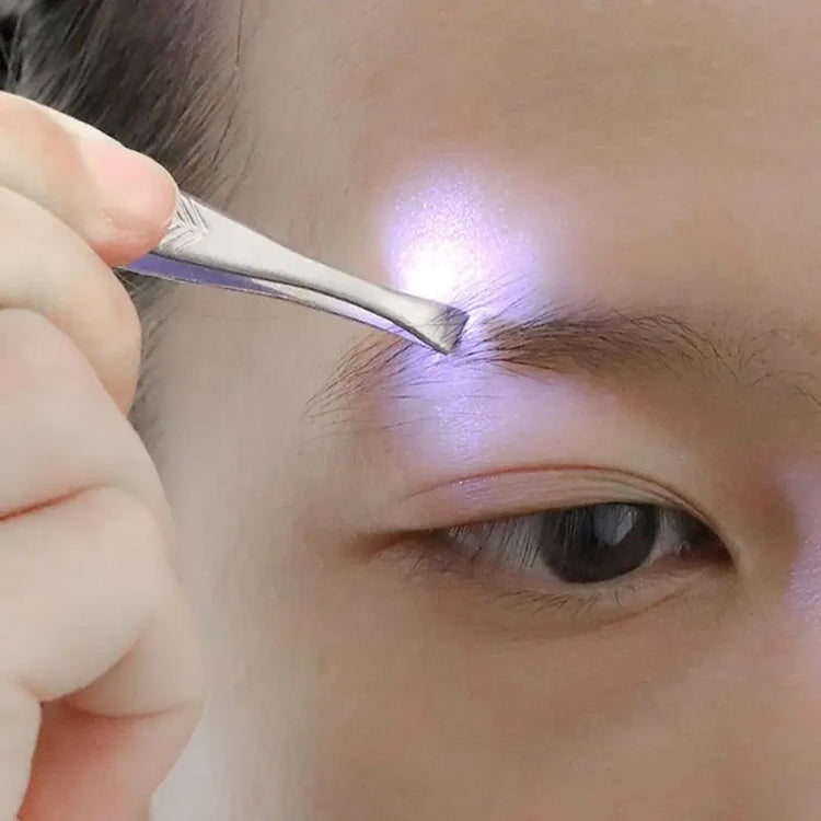 Stainless Steel Eyebrow Clip with LED Light