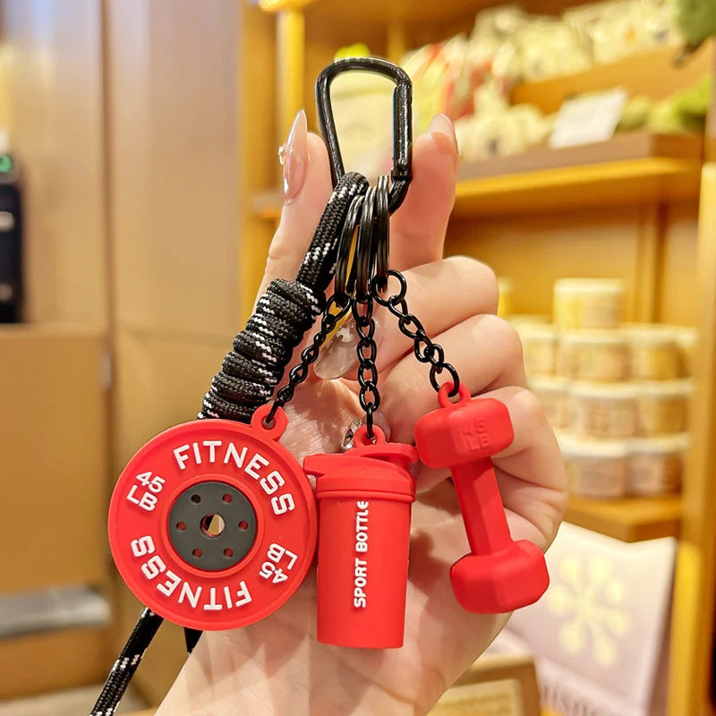 Fitness Keychain Colorful Gym Bag Charm for Fitness Lovers