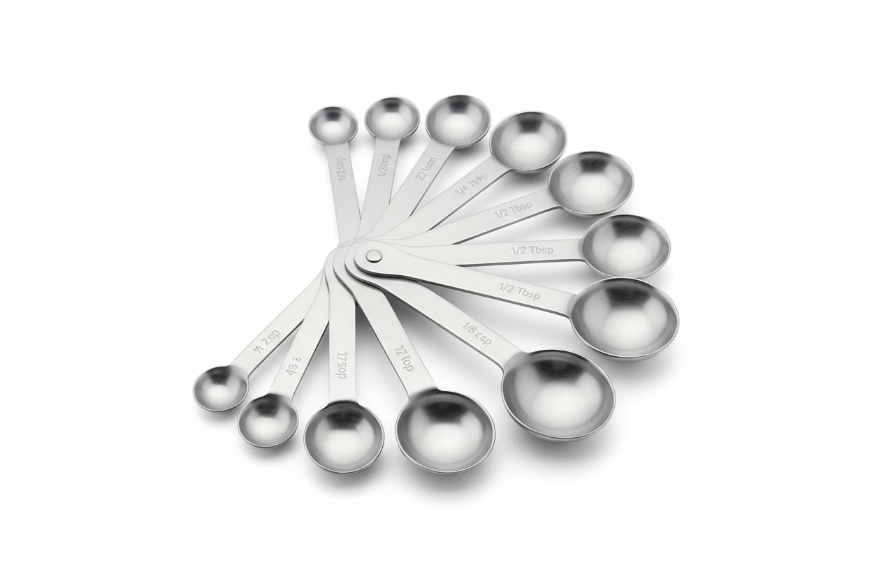 Magnetic Measuring Spoons - Stainless Steel Dual-Sided Set