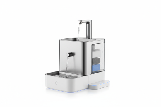 Pet Water Fountain - Stainless Steel with Triple Filter
