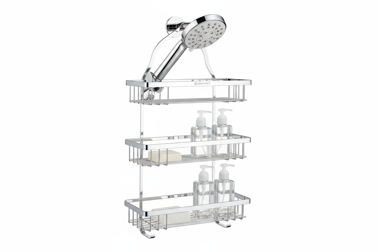 Shower Caddy Organizer - Rustproof Hanging Bathroom Shelf