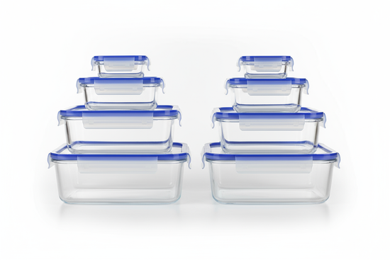 Glass Food Storage Containers - 10 Piece Set with Lids