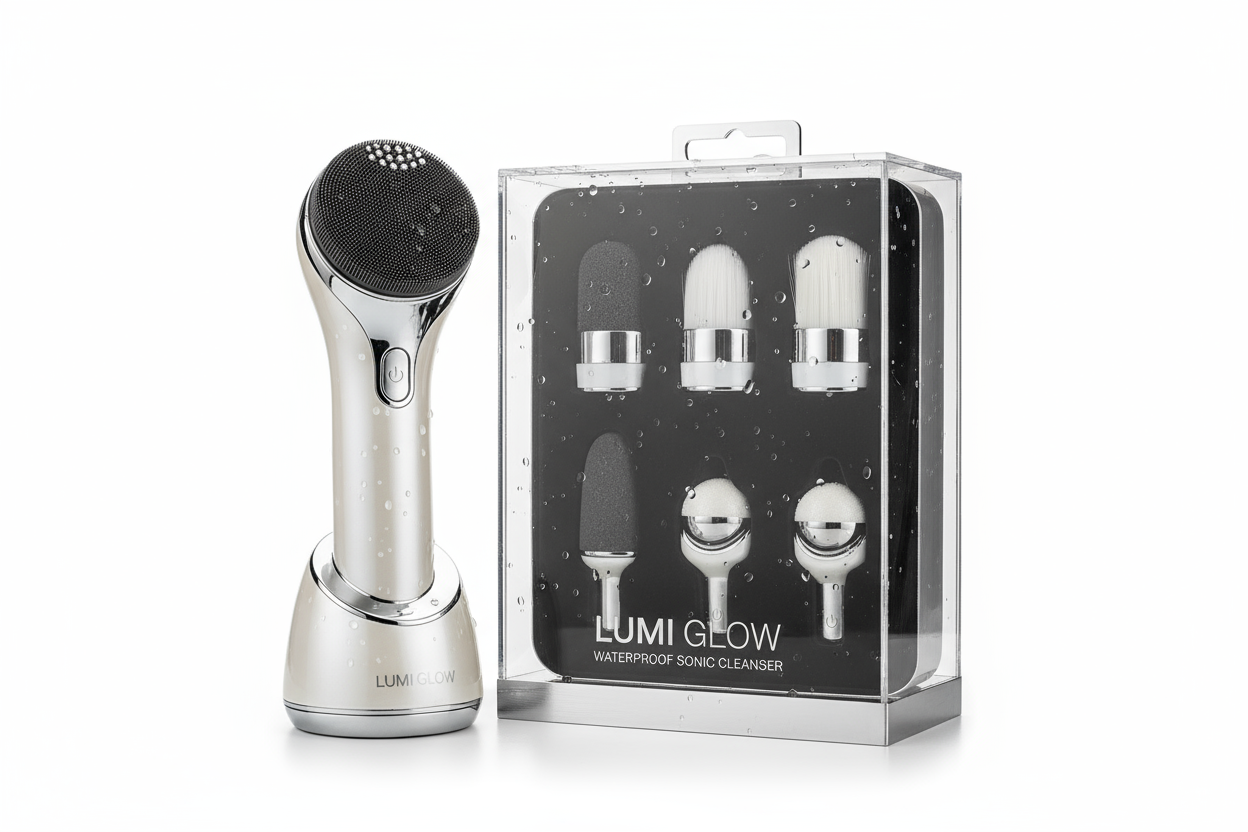 Premium Facial Cleansing Brush - Sonic Waterproof System
