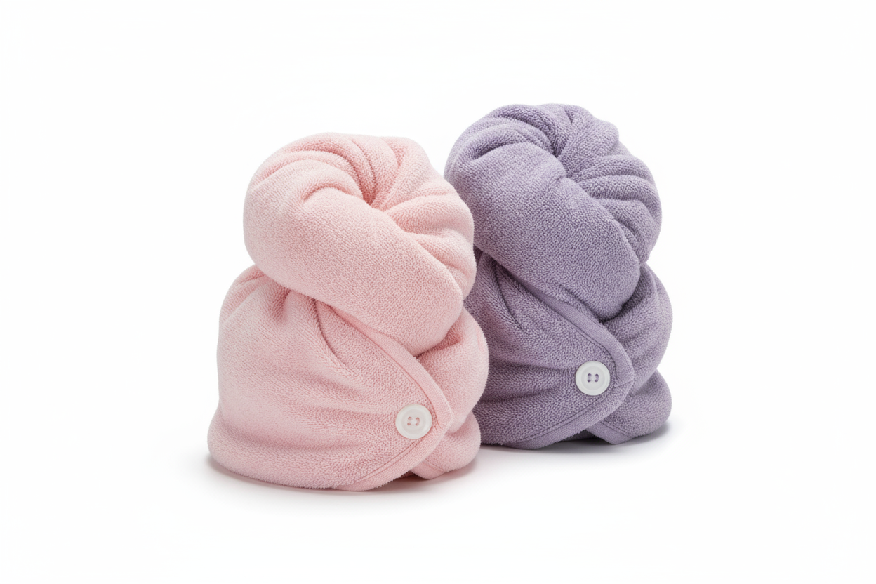 Microfiber Hair Towel Wrap - 2 Pack Quick Dry Turban